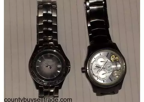 2 mens fossil watches